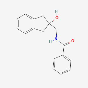 molecular formula C17H17NO2 B2846999 N-((2-hydroxy-2,3-dihydro-1H-inden-2-yl)methyl)benzamide CAS No. 2034443-60-0