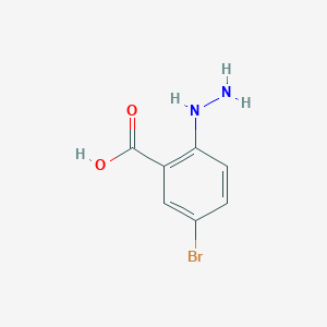 molecular formula C7H7BrN2O2 B2847002 5-Bromo-2-hydrazinobenzoic acid CAS No. 177192-82-4
