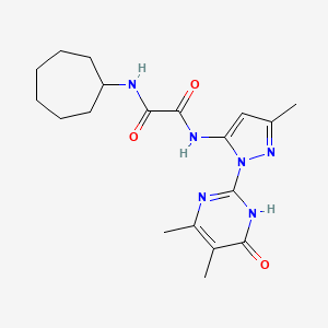 N1-cycloheptyl-N2-(1-(4,5-dimethyl-6-oxo-1,6-dihydropyrimidin-2-yl)-3-methyl-1H-pyrazol-5-yl)oxalamide