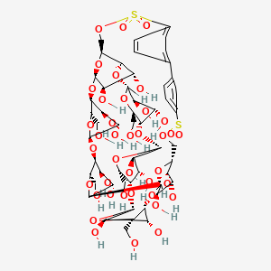 molecular formula C54H76O39S2 B2847006 beta-Cyclodextrin, cyclic 6A,6D-[1,1-biphenyl]-4,4-disulfonat CAS No. 73499-21-5