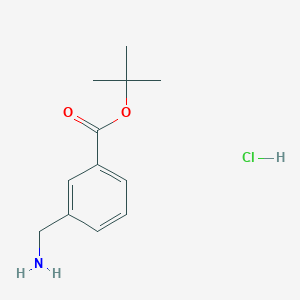 molecular formula C12H18ClNO2 B2847009 Tert-butyl 3-(aminomethyl)benzoate hydrochloride CAS No. 1221931-26-5
