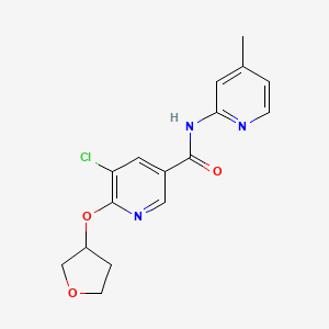 5-chloro-N-(4-methylpyridin-2-yl)-6-((tetrahydrofuran-3-yl)oxy)nicotinamide