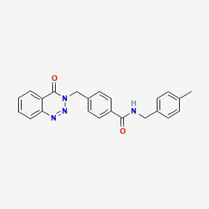 molecular formula C23H20N4O2 B2847016 N-[(4-methylphenyl)methyl]-4-[(4-oxo-3,4-dihydro-1,2,3-benzotriazin-3-yl)methyl]benzamide CAS No. 440330-46-1