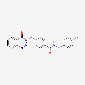 N-[(4-methylphenyl)methyl]-4-[(4-oxo-1,2,3-benzotriazin-3-yl)methyl]benzamide