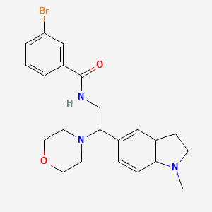 3-bromo-N-(2-(1-methylindolin-5-yl)-2-morpholinoethyl)benzamide