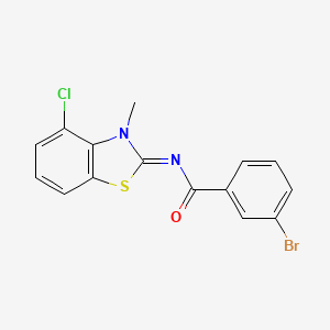 (E)-3-bromo-N-(4-chloro-3-methylbenzo[d]thiazol-2(3H)-ylidene)benzamide
