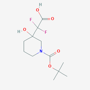 2-{1-[(Tert-butoxy)carbonyl]-3-hydroxypiperidin-3-yl}-2,2-difluoroacetic acid