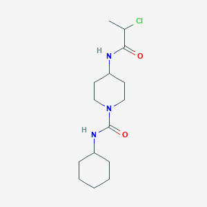 4-(2-Chloropropanoylamino)-N-cyclohexylpiperidine-1-carboxamide