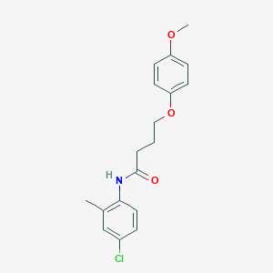 molecular formula C18H20ClNO3 B284704 N-(4-chloro-2-methylphenyl)-4-(4-methoxyphenoxy)butanamide 