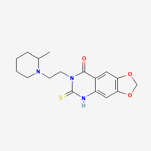 7-[2-(2-methylpiperidin-1-yl)ethyl]-6-thioxo-6,7-dihydro[1,3]dioxolo[4,5-g]quinazolin-8(5H)-one
