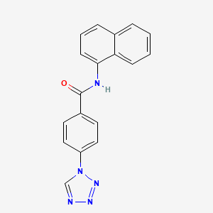 molecular formula C18H13N5O B2847046 N-(naphthalen-1-yl)-4-(1H-tetrazol-1-yl)benzamide CAS No. 332176-90-6