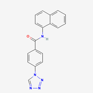 molecular formula C18H13N5O B2847046 N-naphthalen-1-yl-4-(tetrazol-1-yl)benzamide CAS No. 332176-90-6