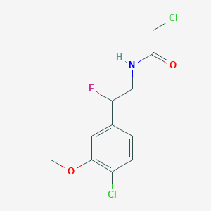molecular formula C11H12Cl2FNO2 B2847047 2-Chloro-N-[2-(4-chloro-3-methoxyphenyl)-2-fluoroethyl]acetamide CAS No. 2411295-87-7