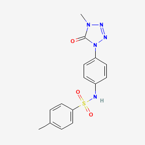 molecular formula C15H15N5O3S B2847049 4-methyl-N-(4-(4-methyl-5-oxo-4,5-dihydro-1H-tetrazol-1-yl)phenyl)benzenesulfonamide CAS No. 1396565-11-9