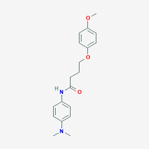 molecular formula C19H24N2O3 B284705 N-[4-(dimethylamino)phenyl]-4-(4-methoxyphenoxy)butanamide 