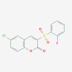 6-Chloro-3-(2-fluorophenyl)sulfonylchromen-2-one