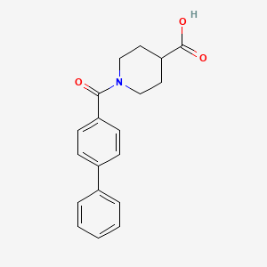 molecular formula C19H19NO3 B2847056 1-(Biphenyl-4-ylcarbonyl)piperidine-4-carboxylic acid CAS No. 147958-95-0