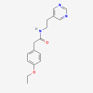 molecular formula C16H19N3O2 B2847065 2-(4-ethoxyphenyl)-N-(2-(pyrimidin-5-yl)ethyl)acetamide CAS No. 2034511-63-0