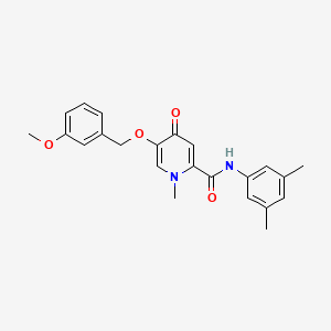 molecular formula C23H24N2O4 B2847078 N-(3,5-dimethylphenyl)-5-((3-methoxybenzyl)oxy)-1-methyl-4-oxo-1,4-dihydropyridine-2-carboxamide CAS No. 1021261-02-8