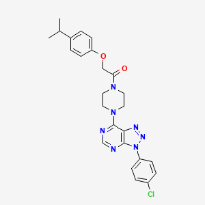 1-(4-(3-(4-chlorophenyl)-3H-[1,2,3]triazolo[4,5-d]pyrimidin-7-yl)piperazin-1-yl)-2-(4-isopropylphenoxy)ethanone