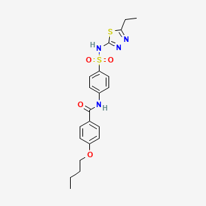 4-butoxy-N-(4-(N-(5-ethyl-1,3,4-thiadiazol-2-yl)sulfamoyl)phenyl)benzamide