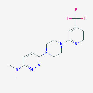 N,N-Dimethyl-6-[4-[4-(trifluoromethyl)pyridin-2-yl]piperazin-1-yl]pyridazin-3-amine