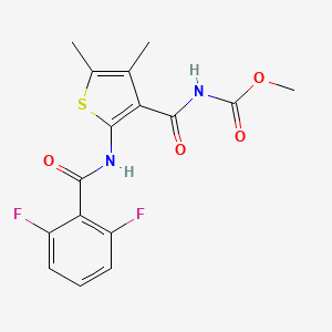 Methyl (2-(2,6-difluorobenzamido)-4,5-dimethylthiophene-3-carbonyl)carbamate