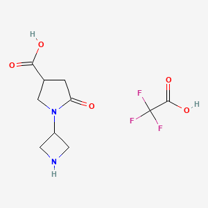 1-(Azetidin-3-yl)-5-oxopyrrolidine-3-carboxylic acid;2,2,2-trifluoroacetic acid