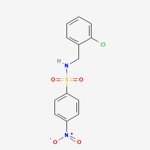 molecular formula C13H11ClN2O4S B2847096 n-[(2-chlorophenyl)methyl]-4-nitrobenzene-1-sulfonamide CAS No. 321720-67-6