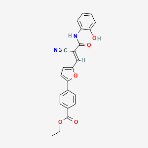 ethyl 4-[5-[(E)-2-cyano-3-(2-hydroxyanilino)-3-oxoprop-1-enyl]furan-2-yl]benzoate