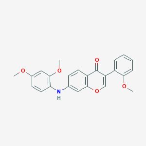 7-((2,4-dimethoxyphenyl)amino)-3-(2-methoxyphenyl)-4H-chromen-4-one
