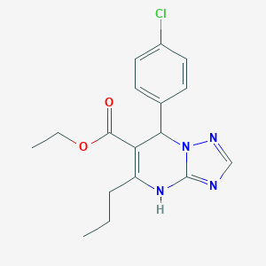 molecular formula C17H19ClN4O2 B284711 Ethyl 7-(4-chlorophenyl)-5-propyl-4,7-dihydro[1,2,4]triazolo[1,5-a]pyrimidine-6-carboxylate 
