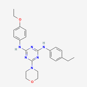 N2-(4-ethoxyphenyl)-N4-(4-ethylphenyl)-6-morpholino-1,3,5-triazine-2,4-diamine