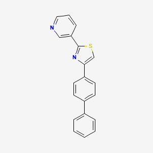 molecular formula C20H14N2S B2847129 4-(4-Biphenylyl)-2-(3-pyridyl)thiazole CAS No. 70031-92-4