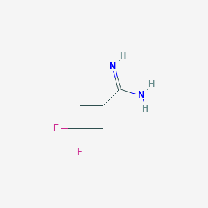 molecular formula C5H8F2N2 B2847131 3,3-Difluorocyclobutane-1-carboximidamide CAS No. 1780452-01-8