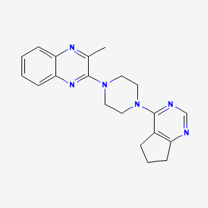 molecular formula C20H22N6 B2847138 2-(4-{5H,6H,7H-cyclopenta[d]pyrimidin-4-yl}piperazin-1-yl)-3-methylquinoxaline CAS No. 2415512-03-5