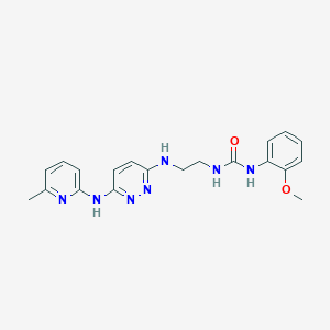 molecular formula C20H23N7O2 B2847139 1-(2-甲氧基苯基)-3-(2-((6-((6-甲基吡啶-2-基)氨基)吡啶并[3,4-d]嘧啶-3-基)氨基)乙基)脲 CAS No. 1021222-21-8