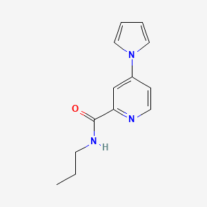 molecular formula C13H15N3O B2847141 N-propyl-4-(1H-pyrrol-1-yl)picolinamide CAS No. 1421459-01-9
