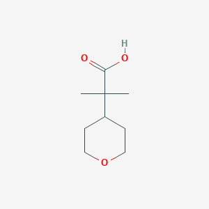molecular formula C9H16O3 B2847143 2-Methyl-2-(tetrahydro-pyran-4-yl)-propionic acid CAS No. 861444-92-0