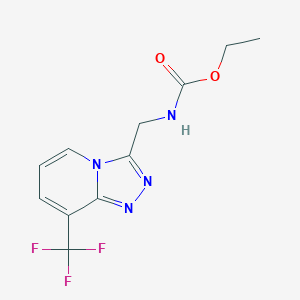 molecular formula C11H11F3N4O2 B2847147 Ethyl ((8-(trifluoromethyl)-[1,2,4]triazolo[4,3-a]pyridin-3-yl)methyl)carbamate CAS No. 2034419-30-0