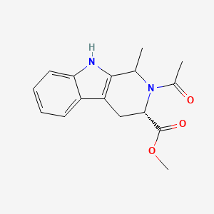 molecular formula C16H18N2O3 B2847169 Methyl (3S)-2-acetyl-1-methyl-1,3,4,9-tetrahydropyrido[3,4-b]indole-3-carboxylate CAS No. 1212429-39-4