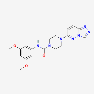 molecular formula C18H21N7O3 B2847196 4-([1,2,4]triazolo[4,3-b]pyridazin-6-yl)-N-(3,5-dimethoxyphenyl)piperazine-1-carboxamide CAS No. 1058237-11-8