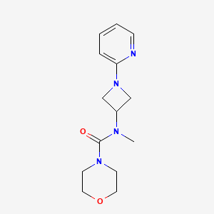 molecular formula C14H20N4O2 B2847218 N-methyl-N-[1-(pyridin-2-yl)azetidin-3-yl]morpholine-4-carboxamide CAS No. 2415500-41-1