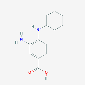 molecular formula C13H18N2O2 B2847284 3-Amino-4-(cyclohexylamino)benzoic acid CAS No. 329020-79-3