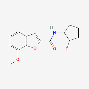 molecular formula C15H16FNO3 B2847316 N-(2-fluorocyclopentyl)-7-methoxy-1-benzofuran-2-carboxamide CAS No. 2202461-67-2