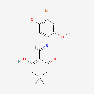 2-[(4-Bromo-2,5-dimethoxyanilino)methylene]-5,5-dimethyl-1,3-cyclohexanedione