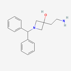 molecular formula C18H22N2O B2847325 3-(2-Aminoethyl)-1-(diphenylmethyl)azetidin-3-ol CAS No. 2137606-30-3