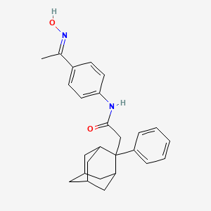 molecular formula C26H30N2O2 B2847330 N-{4-[(1E)-1-(hydroxyimino)ethyl]phenyl}-2-(2-phenyladamantan-2-yl)acetamide CAS No. 400074-05-7
