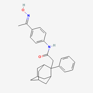 N-[4-[(E)-N-hydroxy-C-methylcarbonimidoyl]phenyl]-2-(2-phenyl-2-adamantyl)acetamide
