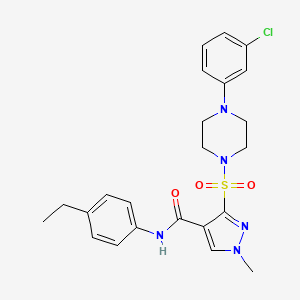 3-{[4-(3-chlorophenyl)piperazin-1-yl]sulfonyl}-N-(4-ethylphenyl)-1-methyl-1H-pyrazole-4-carboxamide